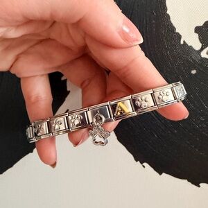 Personalized Paw Print Italian Charm Bracelet – Dog Lover Memorial Charm